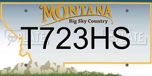 T723HS Montana License Plate