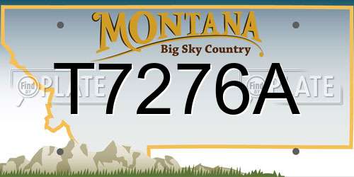 T7276A Montana License Plate