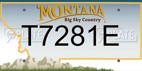 T7281E Montana License Plate
