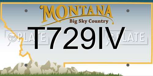 T729IV Montana License Plate