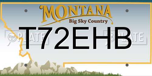 T72EHB Montana License Plate