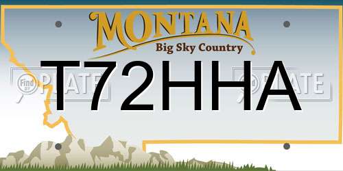 T72HHA Montana License Plate