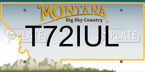 T72IUL Montana License Plate