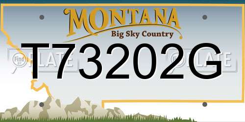 T73202G Montana License Plate