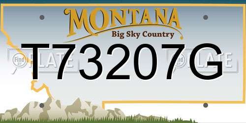 T73207G Montana License Plate