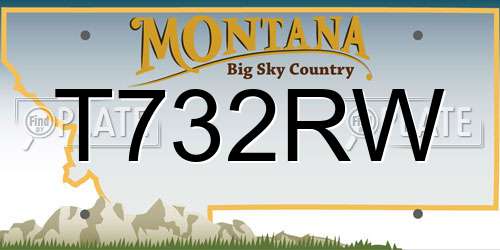 T732RW Montana License Plate