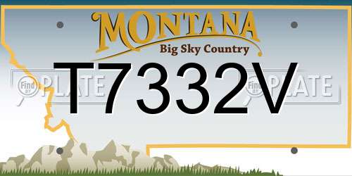 T7332V Montana License Plate
