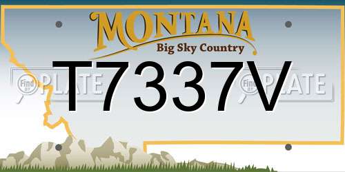 T7337V Montana License Plate