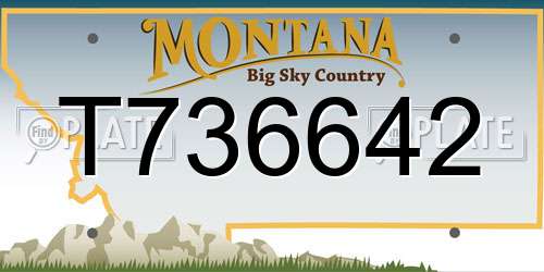 T736642 Montana License Plate