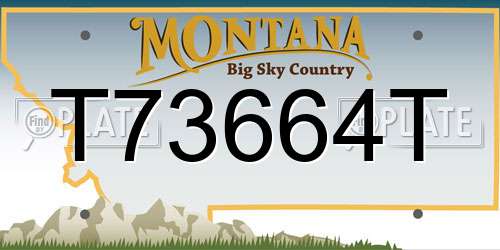 T73664T Montana License Plate