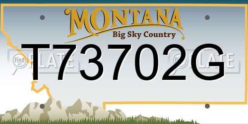 T73702G Montana License Plate