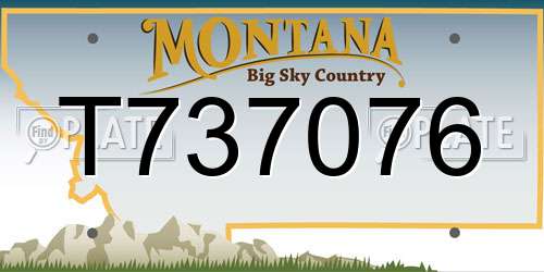 T737076 Montana License Plate