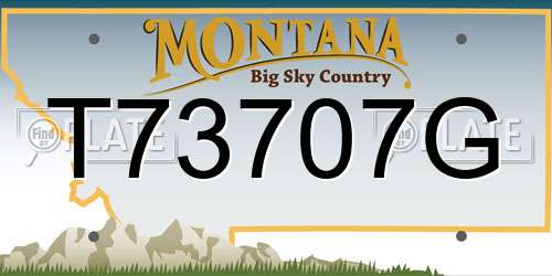 T73707G Montana License Plate