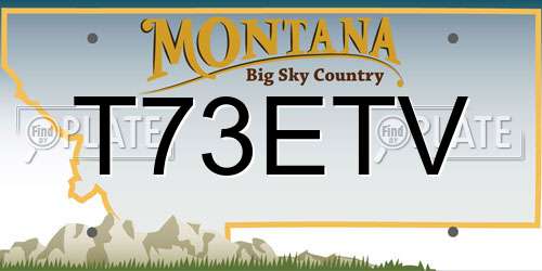 T73ETV Montana License Plate