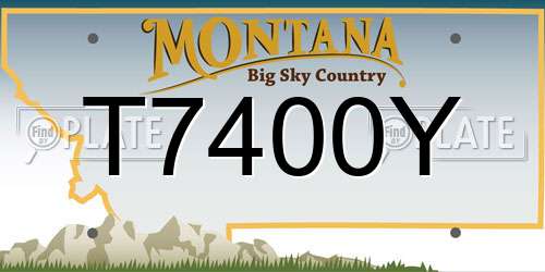 T7400Y Montana License Plate