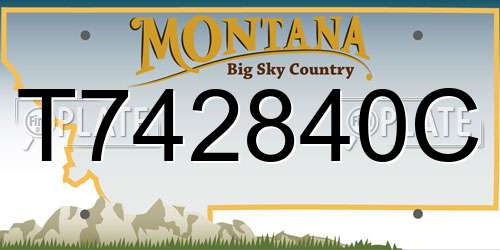 T742840C Montana License Plate