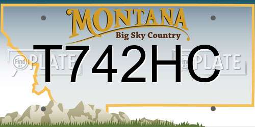 T742HC Montana License Plate