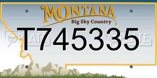 T745335 Montana License Plate