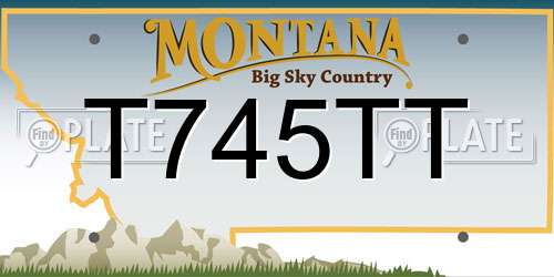 T745TT Montana License Plate
