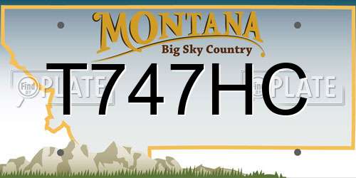 T747HC Montana License Plate