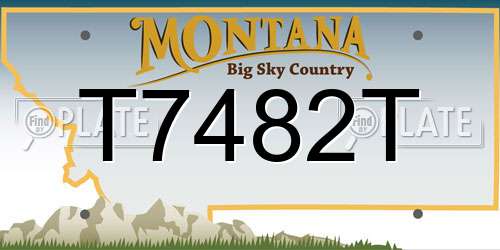 T7482T Montana License Plate