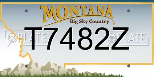 T7482Z Montana License Plate