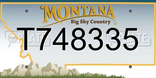 T748335 Montana License Plate