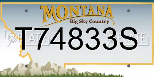 T74833S Montana License Plate