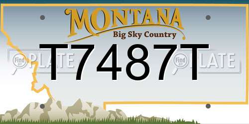 T7487T Montana License Plate