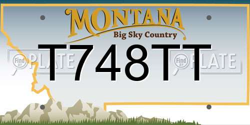 T748TT Montana License Plate