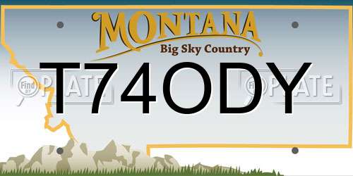 T74ODY Montana License Plate
