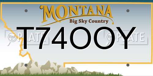 T74OOY Montana License Plate