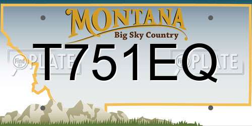 T751EQ Montana License Plate