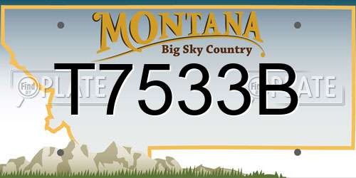 T7533B Montana License Plate