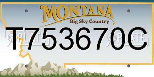 T753670C Montana License Plate