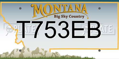 T753EB Montana License Plate