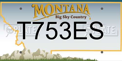 T753ES Montana License Plate