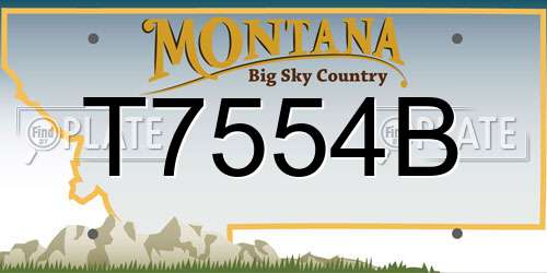 T7554B Montana License Plate