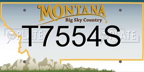 T7554S Montana License Plate