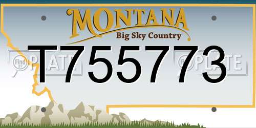 T755773 Montana License Plate