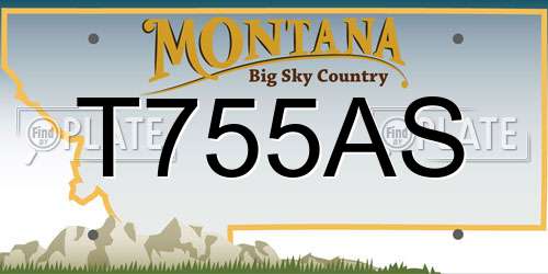 T755AS Montana License Plate