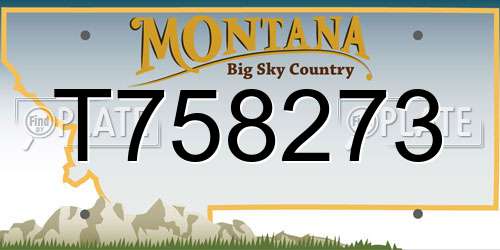T758273 Montana License Plate