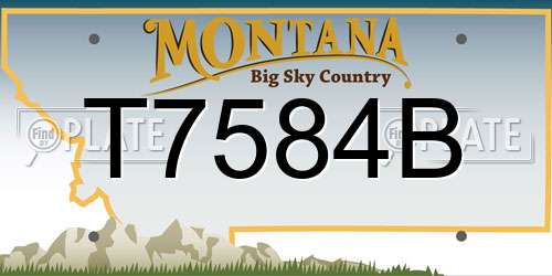T7584B Montana License Plate