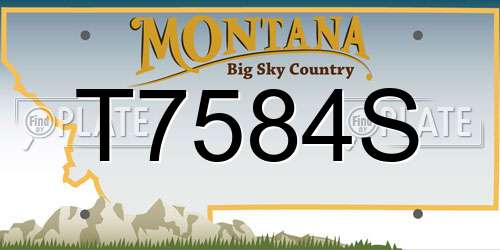 T7584S Montana License Plate