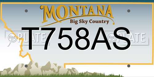 T758AS Montana License Plate