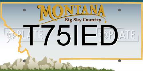 T75IED Montana License Plate
