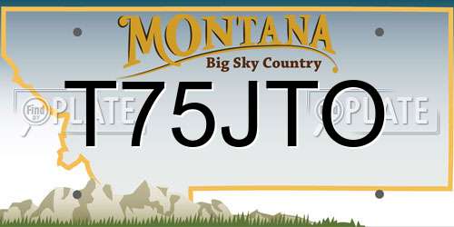 T75JTO Montana License Plate