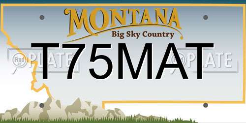 T75MAT Montana License Plate