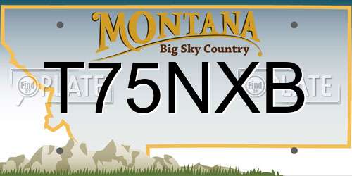 T75NXB Montana License Plate