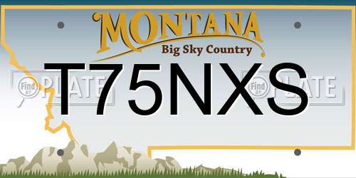 T75NXS Montana License Plate